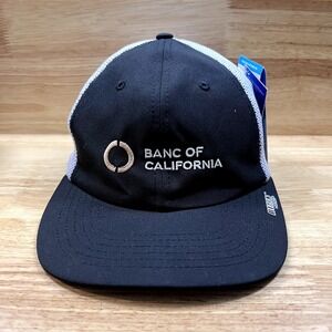 Blanc Of California Hat Cap Mesh Strap Back Black White Paramount Trucker